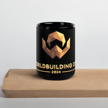 Load image into Gallery viewer, Worldbuilding Con Collectible Black Glossy Mug